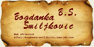 Bogdanka Smiljković vizit kartica